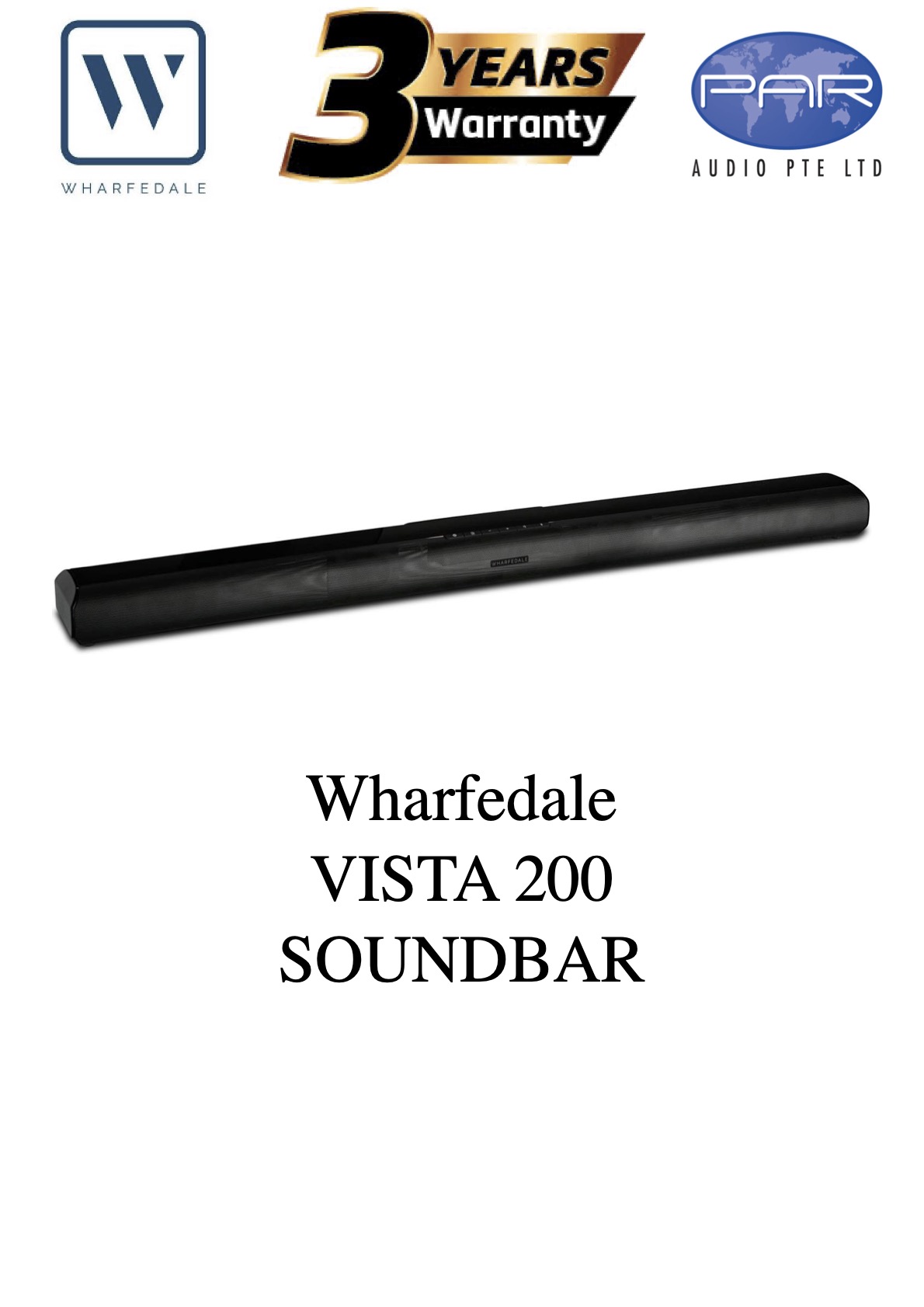 WHARFEDALE VISTA 200 SOUNDBAR, 3 YEARS WARRANTY
