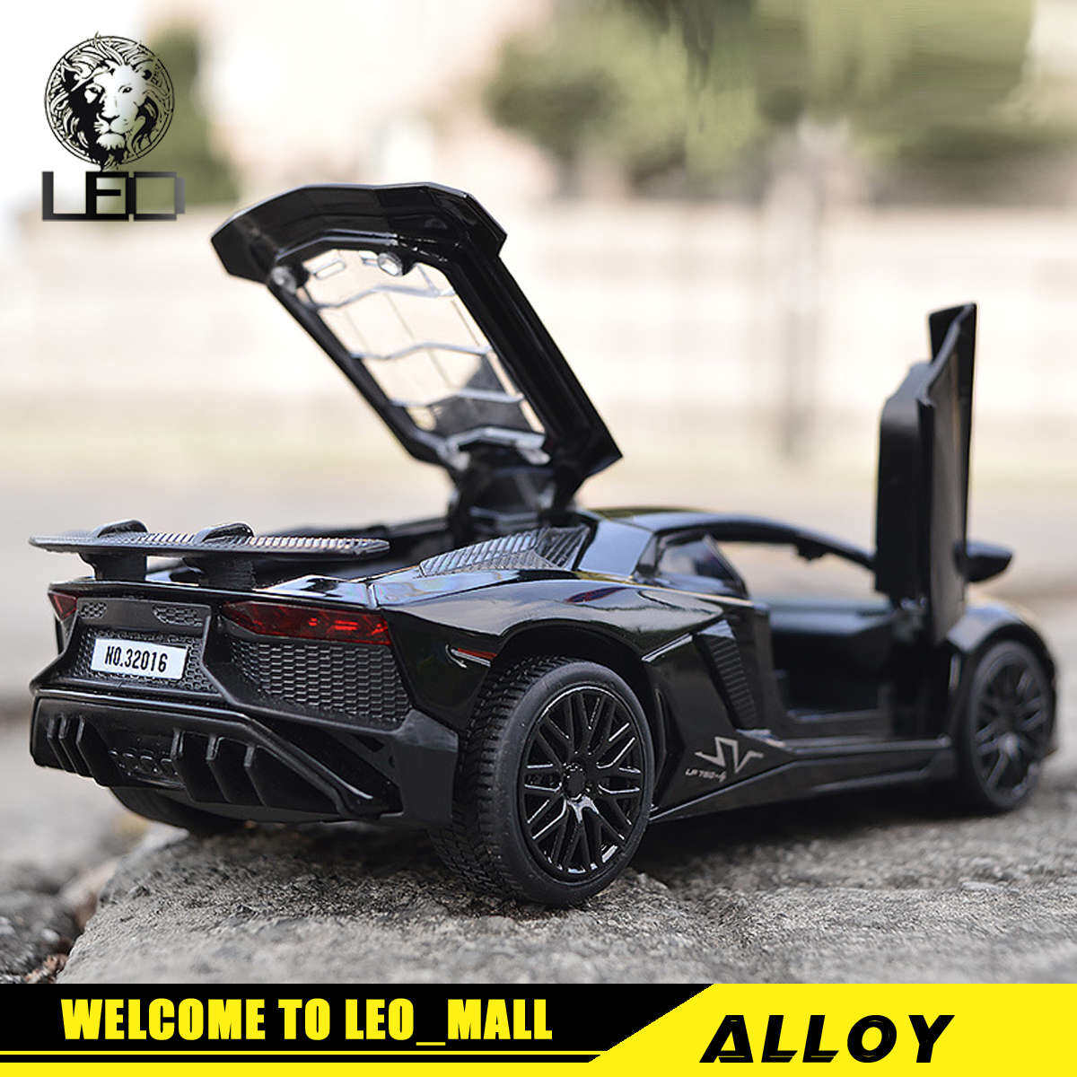 LEO 1:32 Lamborghini LP750-4 diecast Alloy car model toys for boys cars toys for kids car for kids