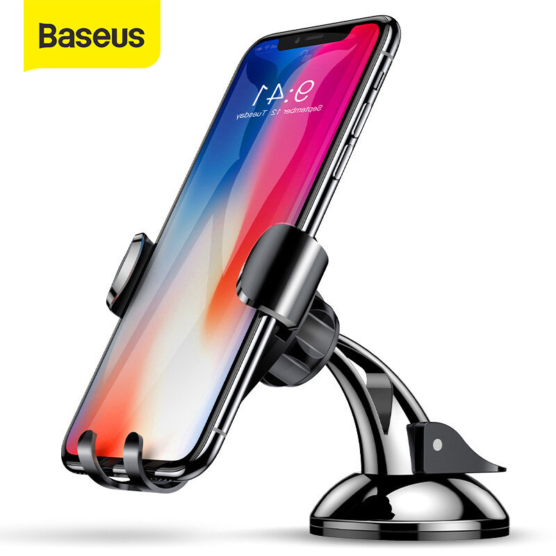 Baseus Gravity Car Phone Holder Sucker Suction Universal for Phone 4.0-6.5 inch iPhone 11 11 Pro  X 8 Samsung Note 10 HuaWei XiaoMi Remi Dashboard Sucker Phone Holder Stand in Car