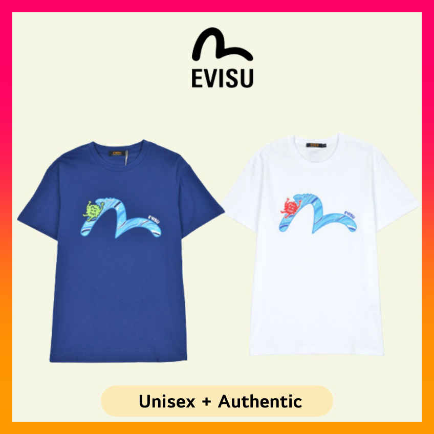 100% Authentic Evisu Korea Surf Character T shirt