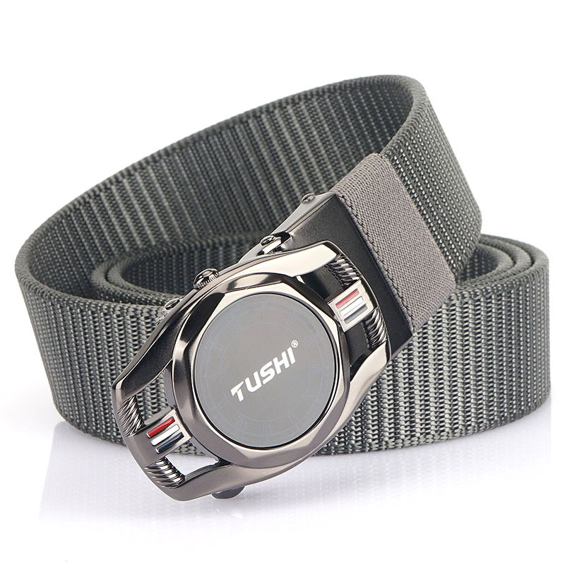 Business Belts Top Quality Designer Automatic Buckle Nylon Belt for Fat Man Men's Lengthen Classic Casual Outdoor Sports Military Tactical Waist Belt