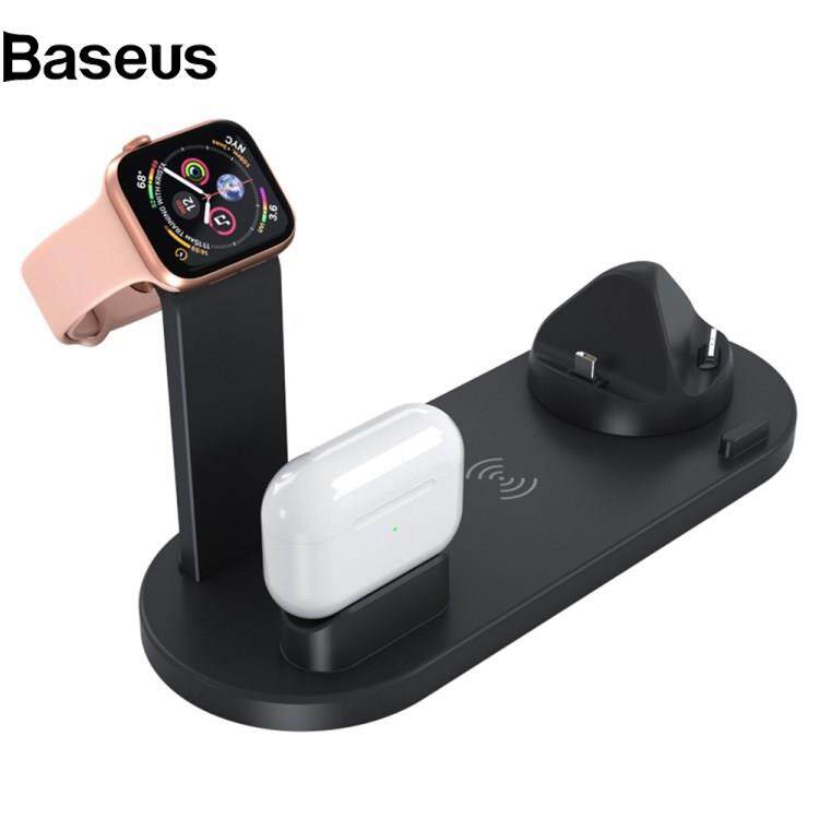 Baseus B-07 3-in-1 15W Wireless Charger Multi-function Charging Station Portable Charging Stand with 110cm Cable for iPhone Series/AirPods/iWatch
