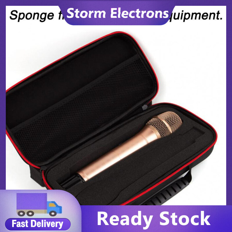 【Fast Delivery】Portable Eva Wireless Microphone Storage Bag Shockproof Large-capacity Hard Case Carry Bag For Travelling Camping Business Trip