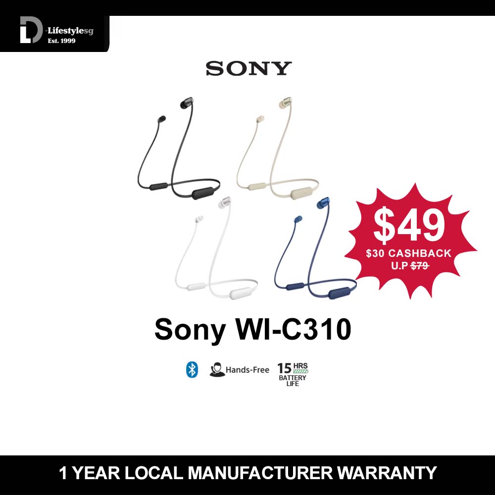 Sony WI-C310 Wireless In-Ear Headphones