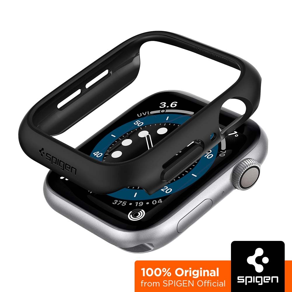 SPIGEN (45 / 44 / 41 / 40mm) Apple Watch 8 / 7 / SE / 6 / 5 / 4 Case [Thin Fit] Durable Hard PC Slim Profile Matte Finish Design / Apple Watch 45 & 41mm, 44 & 40mm Case /  Apple Watch 8 Case / Apple W