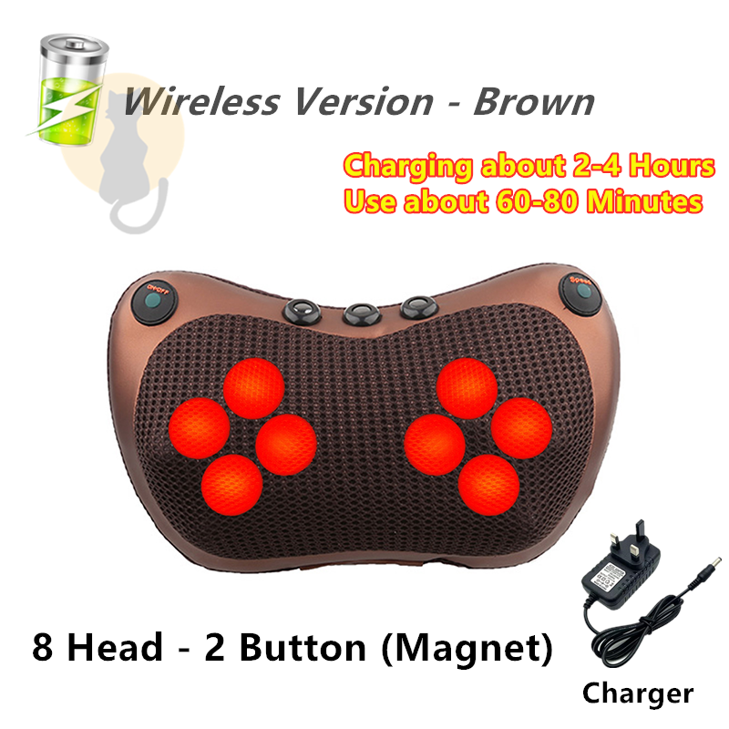 [✅SG Ready Stock] New Neck Massage Pillow / Head Body Leg Massager / Car & Home / Wireless Rechargeable/ Mother's Day Gift