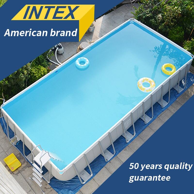 INTEX pool Family Bracket Swimming Pool Thickening Children's Home Large Pools Adult Removable Pool Baby Play Fish Pond Commercial 400*200*100cm