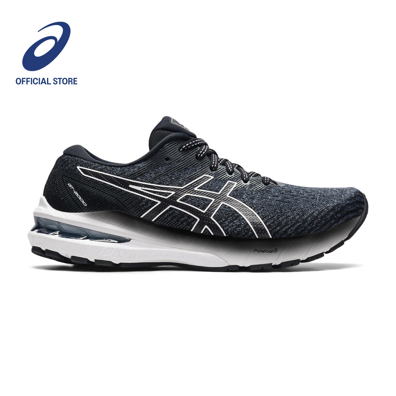 ASICS Women GT-2000 10 (D) Running Shoes in Black/White