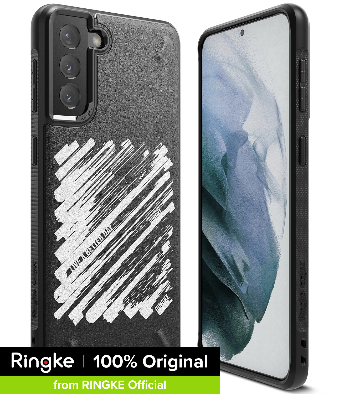 Ringke [ONYX] for Galaxy S21 Case, [Extreme Tough] Rugged Flexible Protection Durable Anti-Slip TPU Heavy Impact Shock Absorbent Cover with Wrist Strap