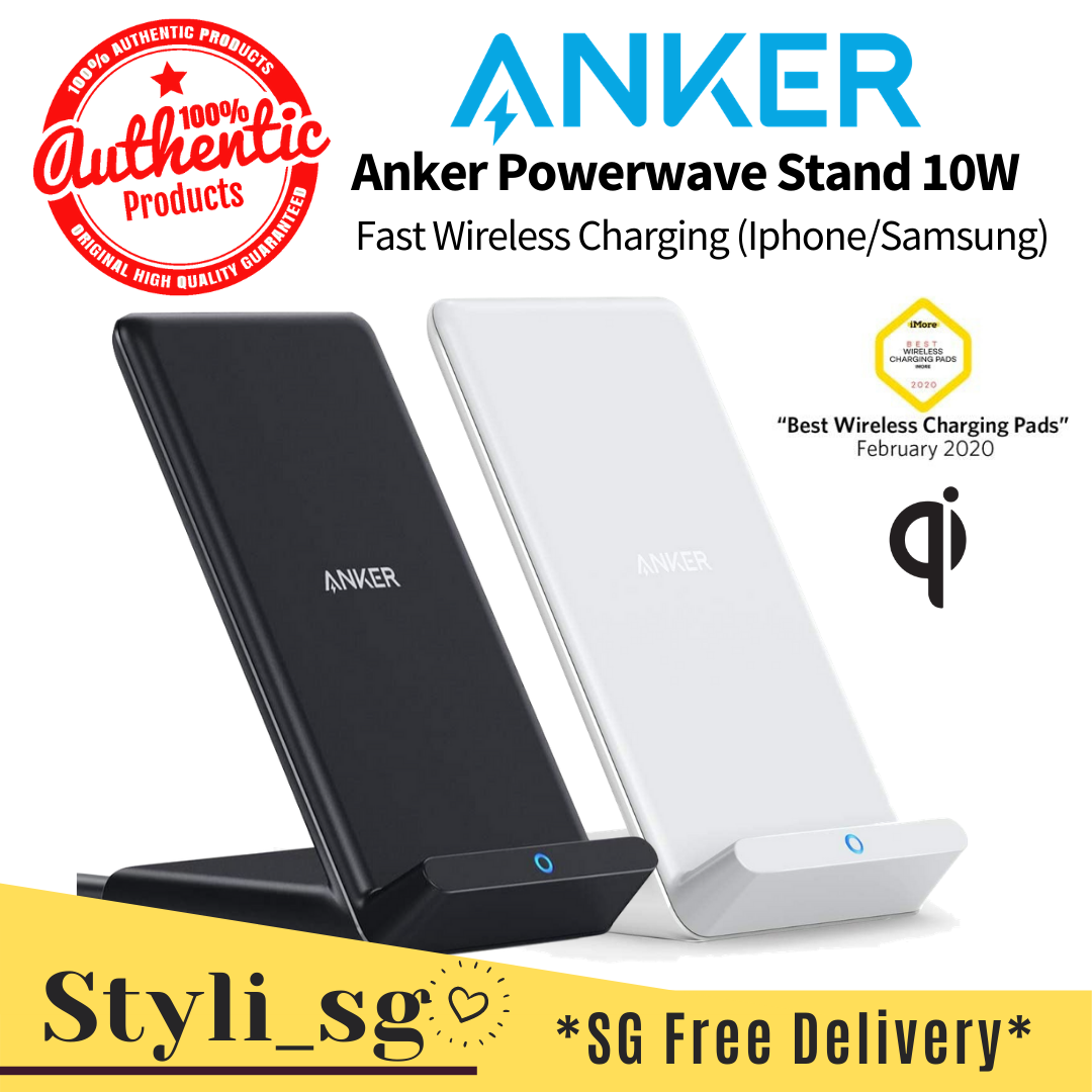 Anker Powerwave Wireless Charger Stand 10W Qi-Certified Fast Charging Iphone 11 , Samsung S10 *3 Days Delivery* ? Authentic