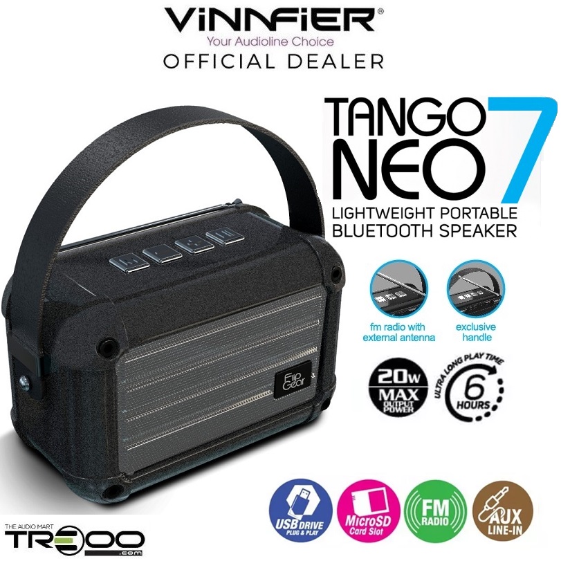 Vinnfier Tango Neo 7 Wireless Bluetooth Portable Speaker with FM Radio