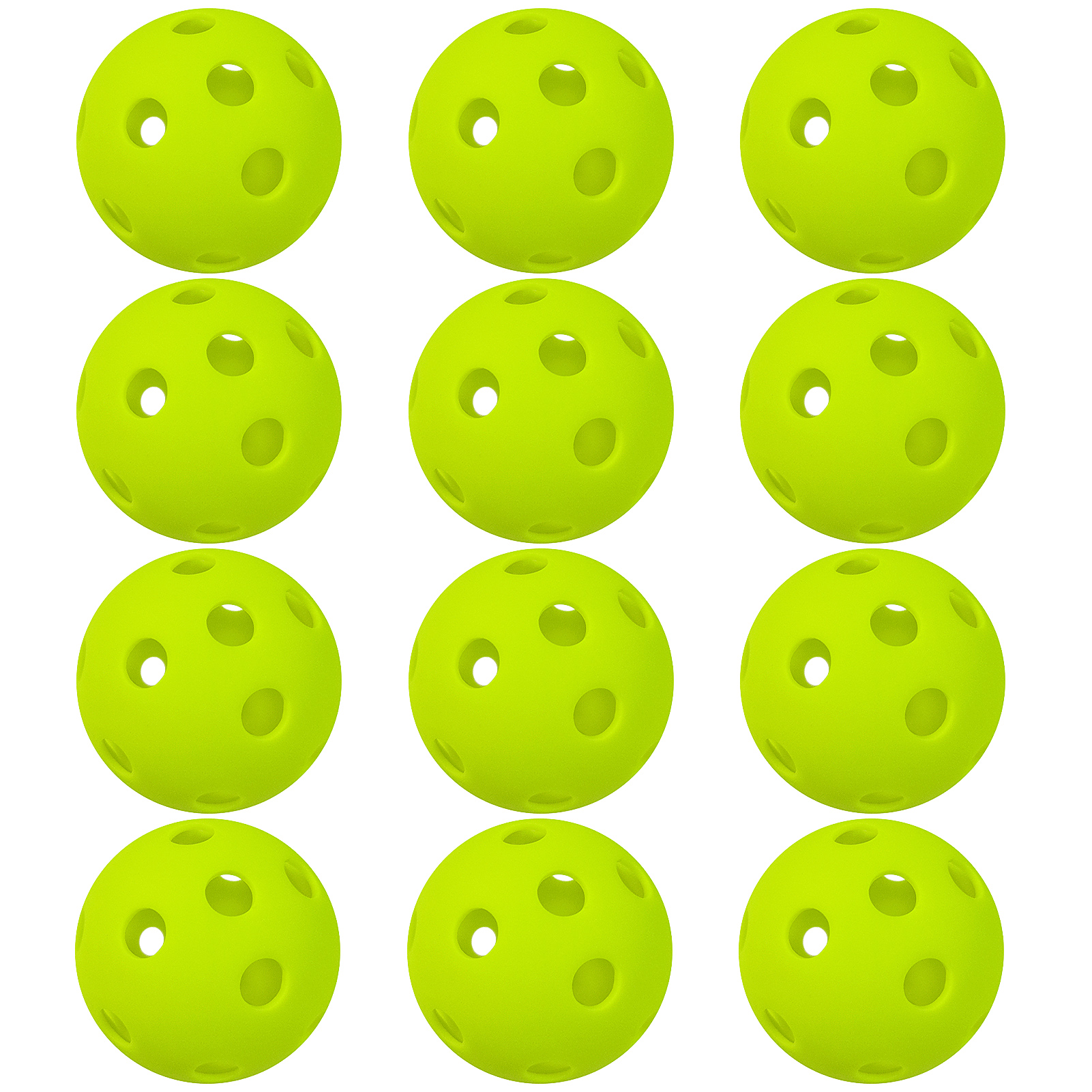 12 Packs 26 Holes Indoor Pickleball Balls for Indoor Courts