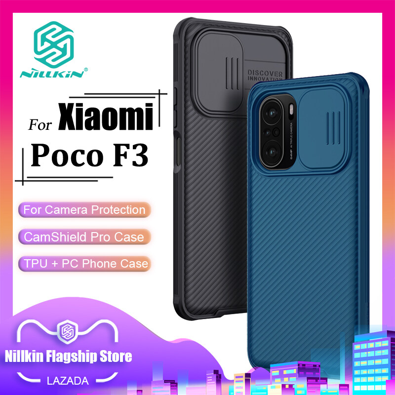 Nillkin Fashion Camera Protect Case for Xiaomi Poco F3 X4 GT 5G F4 X4 Pro 5G X3 NFC X3 Pro M4 Pro 5G M4 Pro 4G M3 Pro M3 Phone Cases Business TPU + PC Camera Protect Shockproof Privacy Back Cover