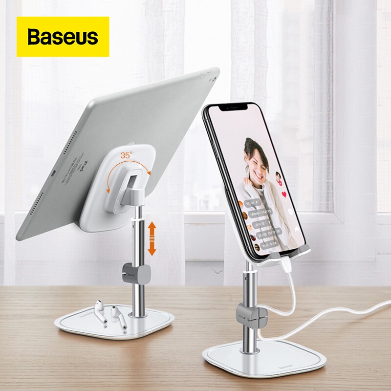 Baseus Telescopic Desktop Phone Holder For Tablet Pad Desktop Holder Stand For Cell Phone Table Holder Mobile Phone Stand Mount