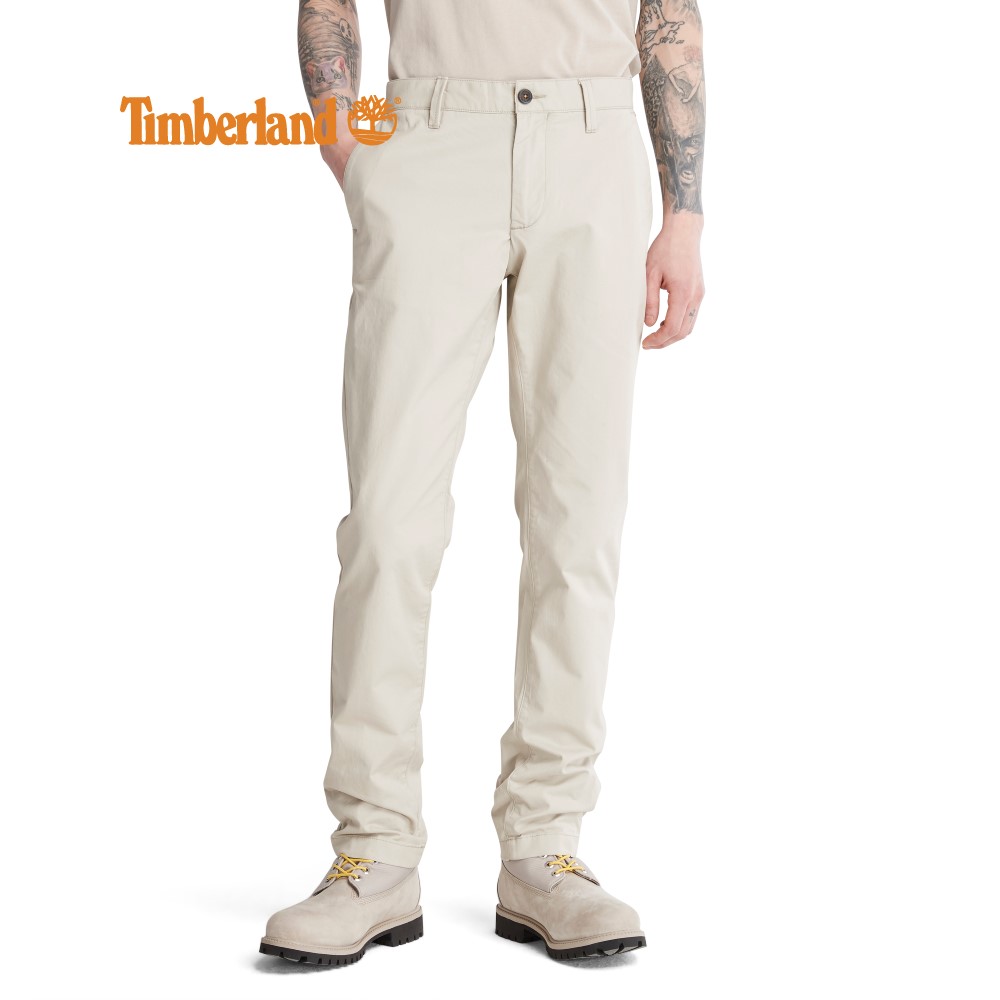 Timberland Men's Sargent Lake Slim-Fit Stretch Chino Pants Island Fossil