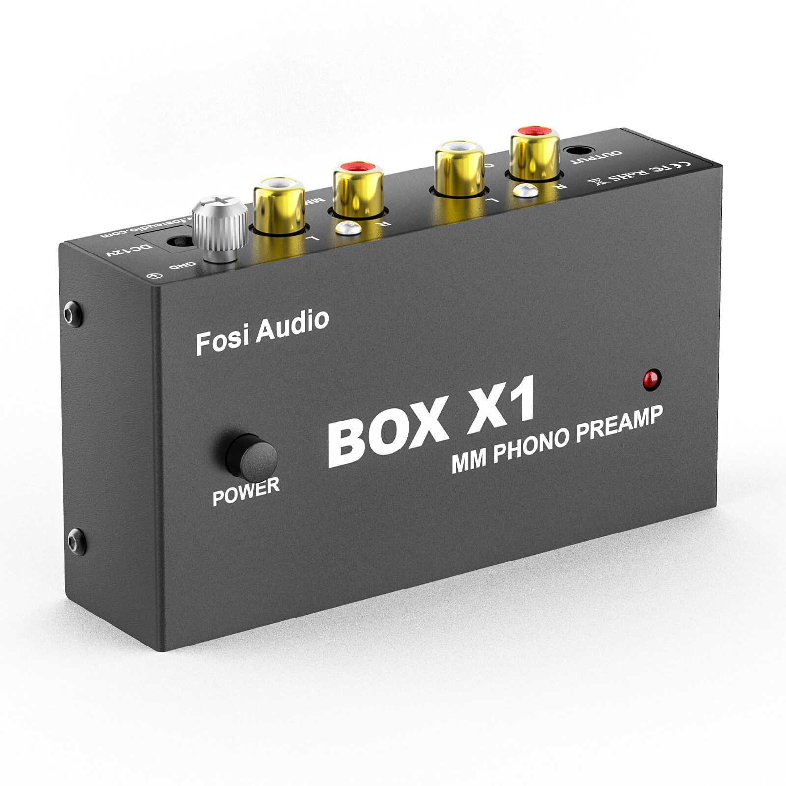 Fosi Audio Box X1 Phono Preamp for Turntable Phonograph Preamplifier Mini Stereo Audio HiFi With Headphone Amplifier With 12V Power Supply