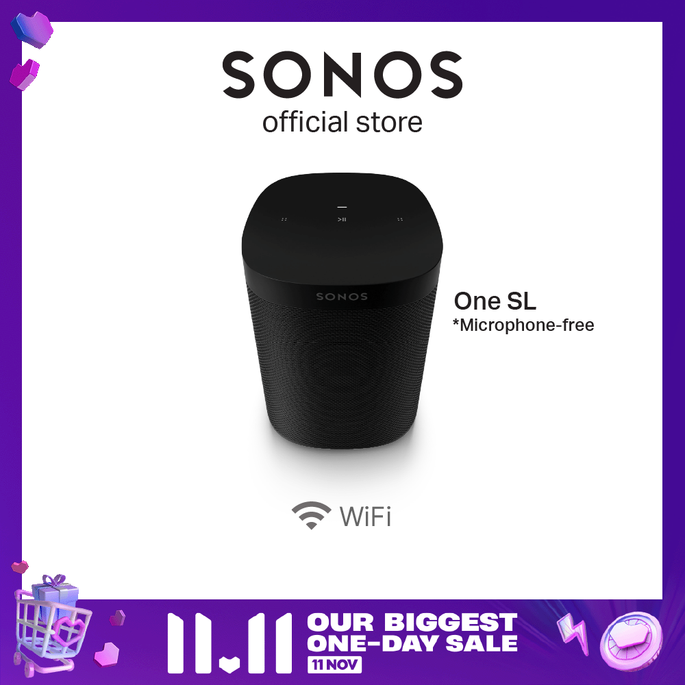 Sonos One SL - Microphone-Free Smart Speaker