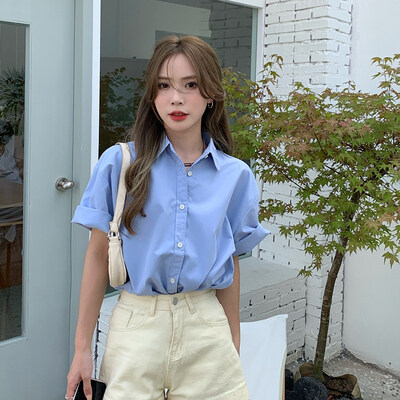 Super Value Women Short Sleeve Style Solid Color Polo Shirt