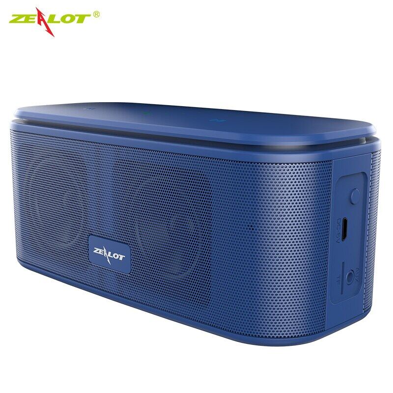 ZEALOT S25 Bluetooth 5.0 Wireless Speaker Portable Speakers Colums Deep Bass Soundbar，IPX6 Waterproof,Sound Pulse