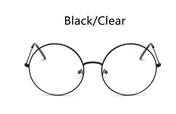 Big Round Glasses Transparent Women's Eyewear Frames Metal Clear Lens zeros Optical Frames Myopia Nerd Fashion Glasses Frame