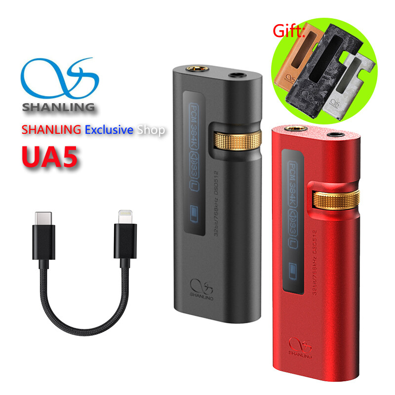 Shanling UA5 Portable USB DAC ES9038Q2M Cable AMP Audio Amplifier Type C To 3.5/4.4mm Output Compatible IOS Android Rt6863 Independent Amplifier Chip