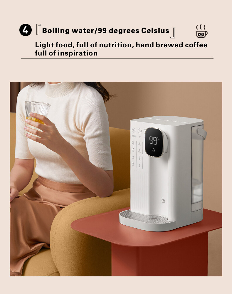 Xiaomi JMEY T2 Instant Hot Water Dispenser Instant Hot Water Dispenser Home Desktop Water Dispenser Mini Portable Tea Making Bar One-button Intelligent Speed Heating 4-stage Water Temperature Electric