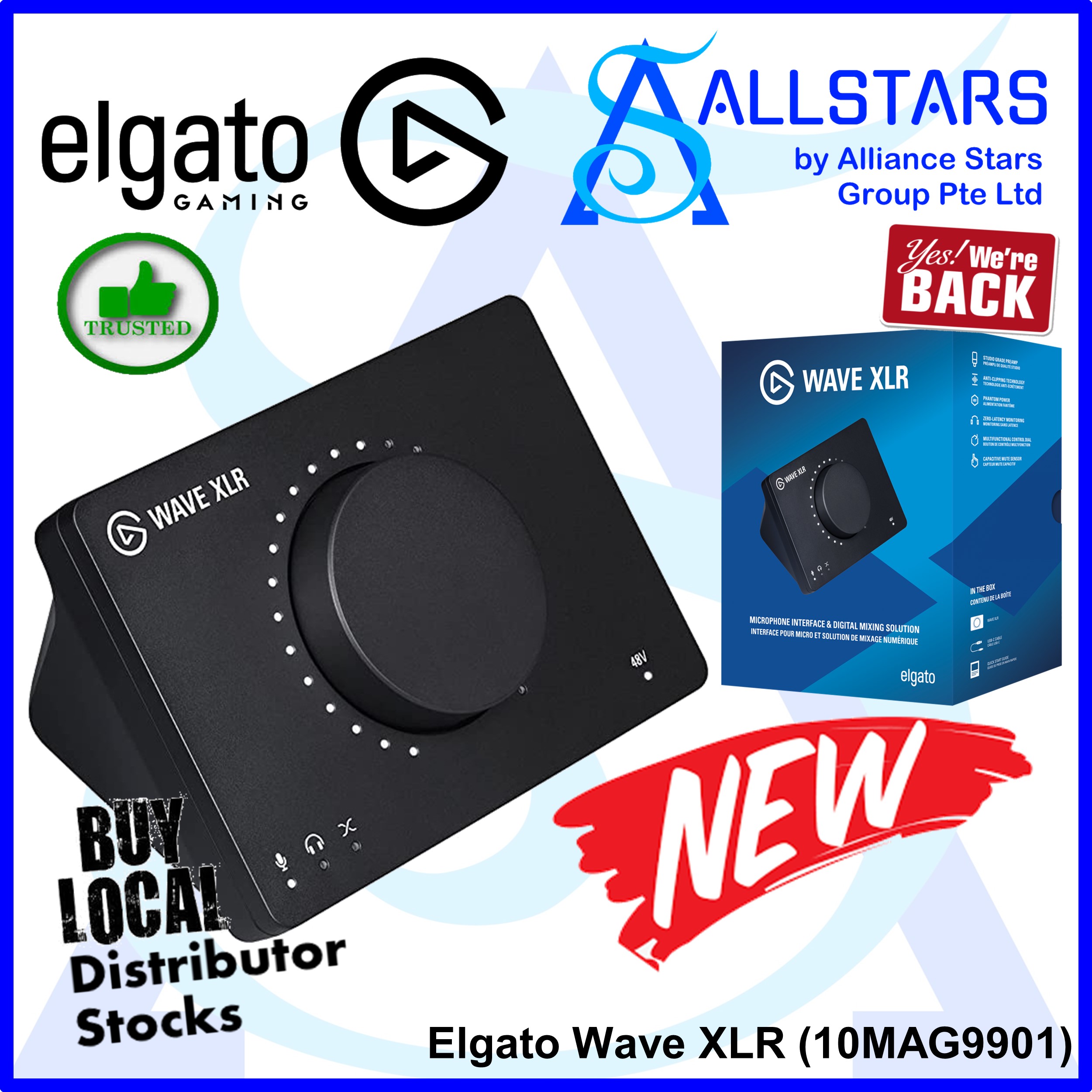 (ALLSTARS : We Are Back Promo) 	Elgato Wave XLR (10MAG9901) Microphone Interface & Digital Mixing Solution (Warranty 1yerar with Convergent)