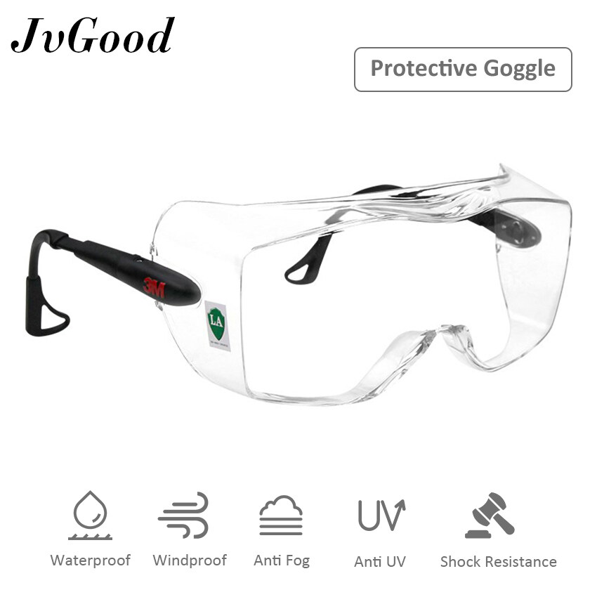 JvGood Protective Goggles Safety Goggle Anti-splash Dust-Proof Wind-Proof Work Lab Eyewear Eye Protection Industrial Research Safety Glasses Fully Enclosed Lens for Outdoor Indoor Use