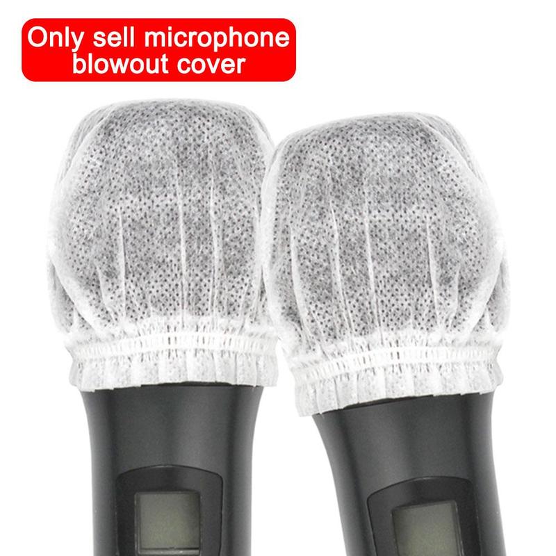 100pcs microphone cover disposable non-woven fabric microphone KTV microphone cover cover blowout-proof microphone cover U-shaped O-shaped I6F4