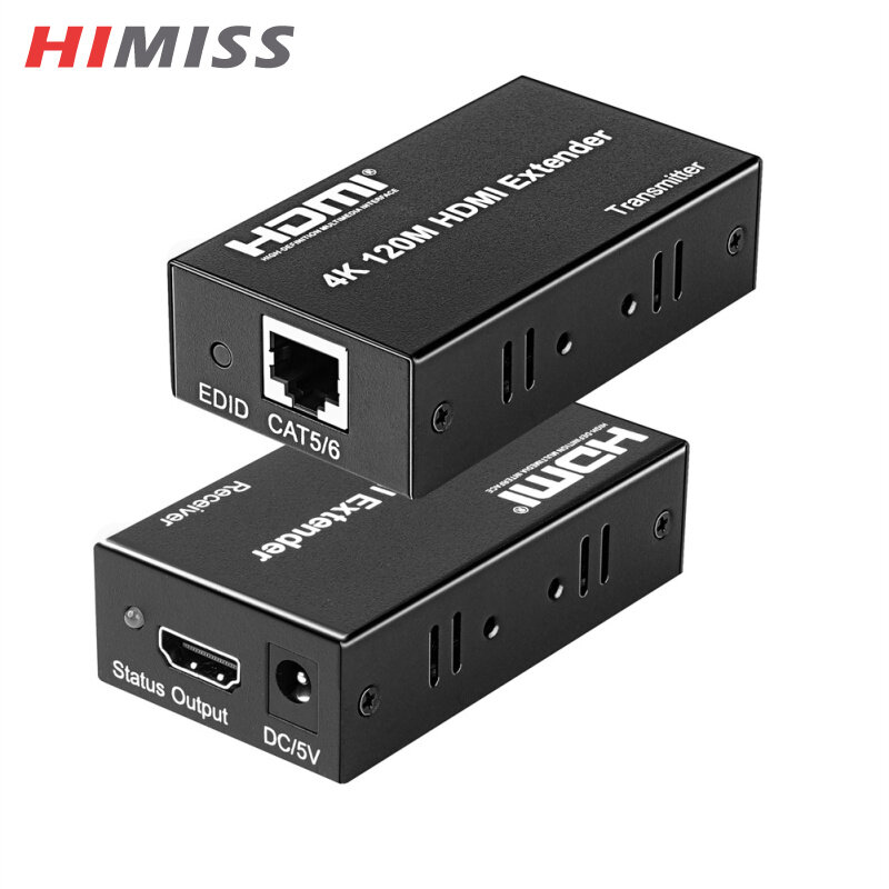 Tracer In stock 4k Hdmi-compatible Extender 120m Single Amplifier Hdmi-compatible To Rj45 Network Extender For Tablet Projector