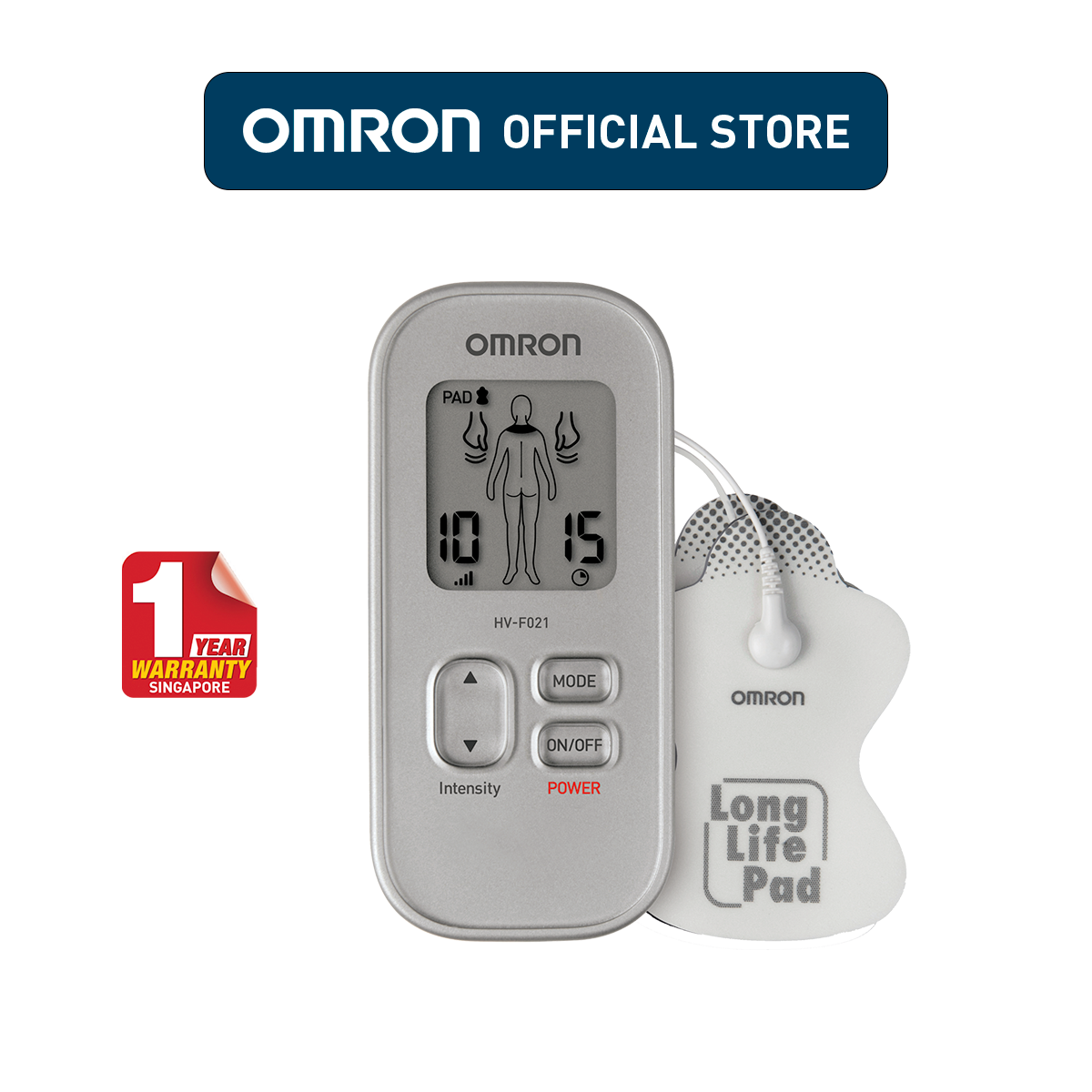 Omron Electronic Nerve Stimulator (TENS unit) HV-F021 [1 Year Warranty]