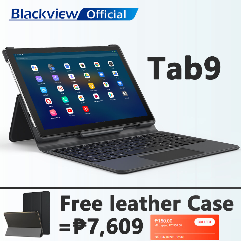 Blackview Tab9 10.1" Android 10 Tab 9 Tablet 1920x1200 Octa Core 4GB RAM 64GB ROM Dual 4G Network 13MP Rear Camera 7480mAh Tablets PC Android based UI design