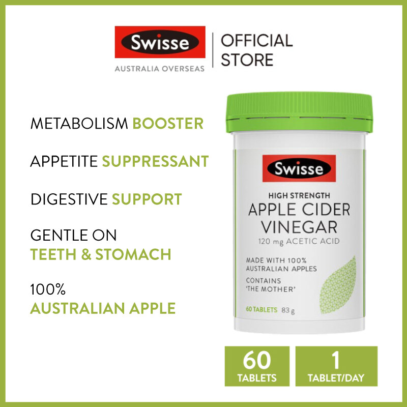 Swisse High Strength Apple Cider Vinegar 60 Tablets (EXP:03 2024)