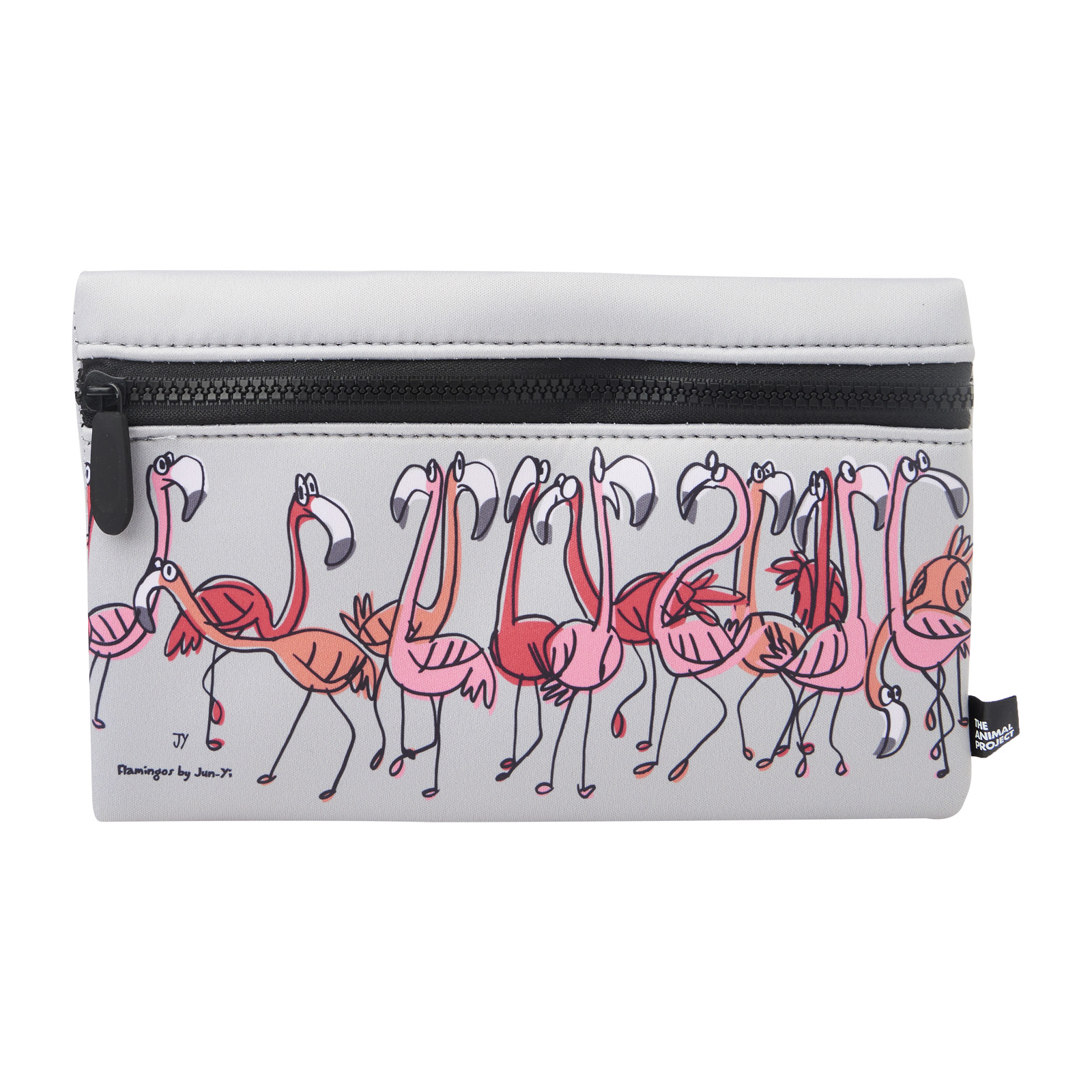 The Animal Project Neoprene Case Grey - Flamingos